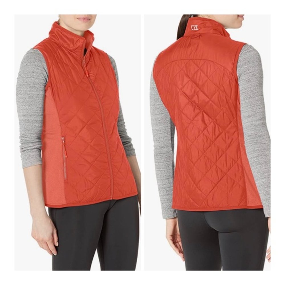 Cutter & Buck Women's Water-Wind Resistant Sandpoint Quilted Vest with Pockets